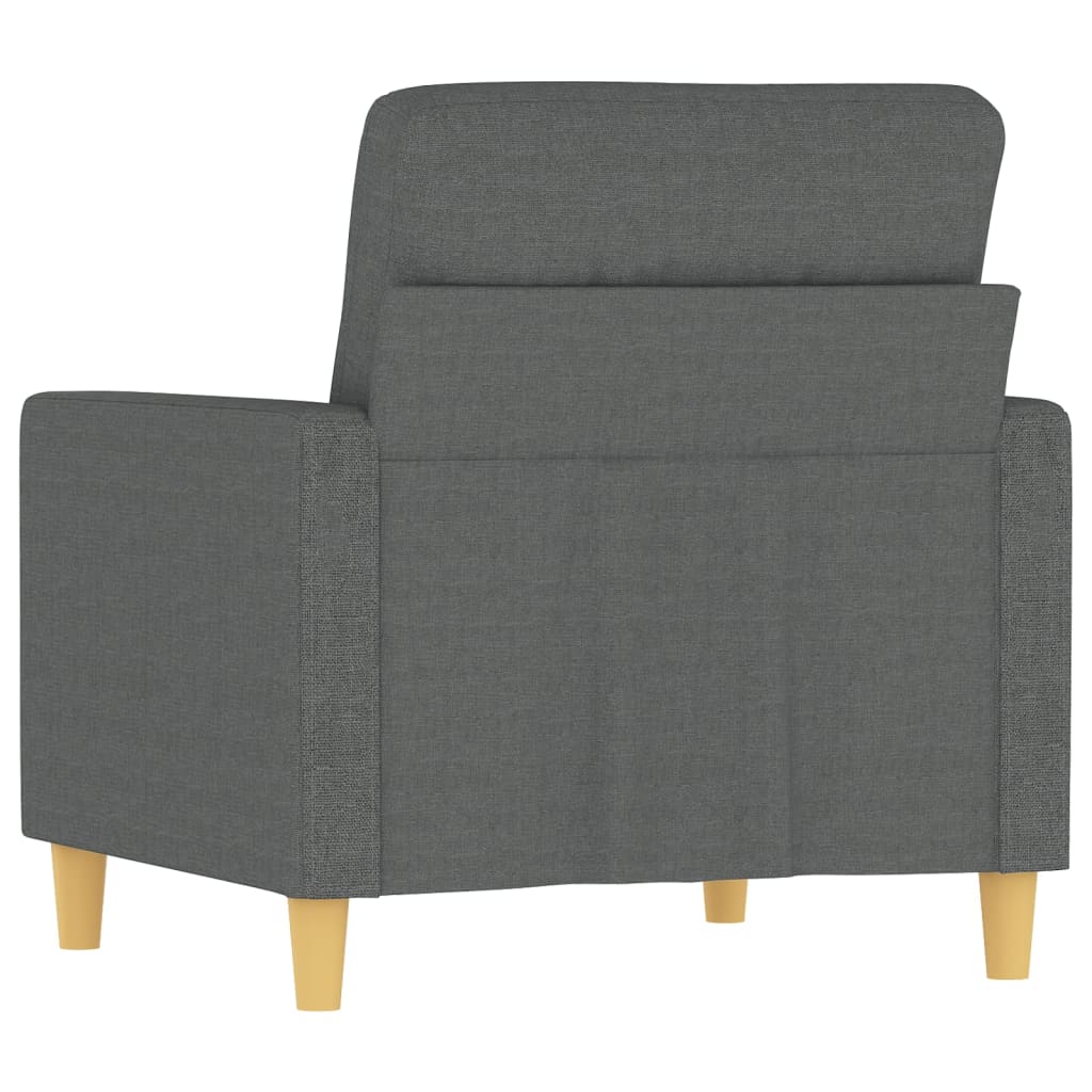 Sötétszürke szövet kanapéfotel 60 cm