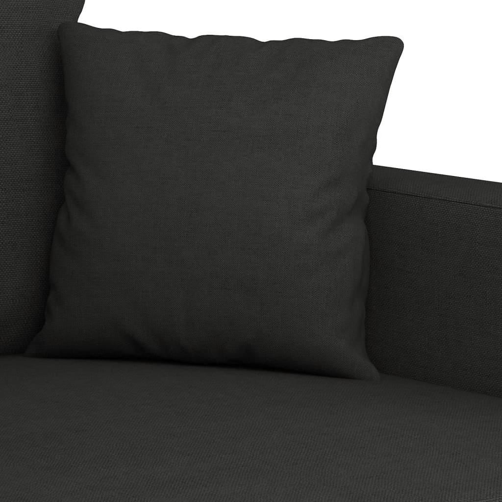 Fekete szövet kanapéfotel 60 cm
