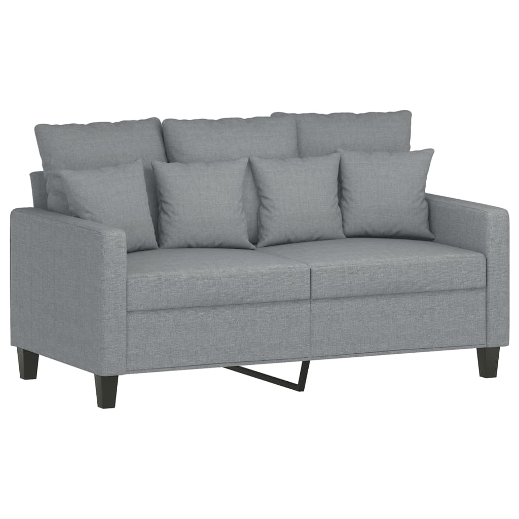 Kétszemélyes világosszürke szövetkanapé 120 cm Kétszemélyes világosszürke szövetkanapé 120 cm
