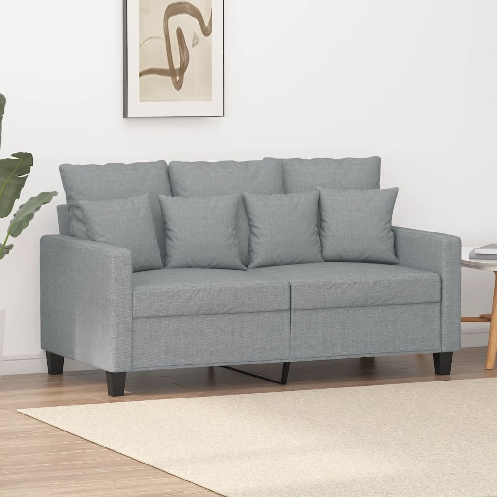 Kétszemélyes világosszürke szövetkanapé 120 cm Kétszemélyes világosszürke szövetkanapé 120 cm