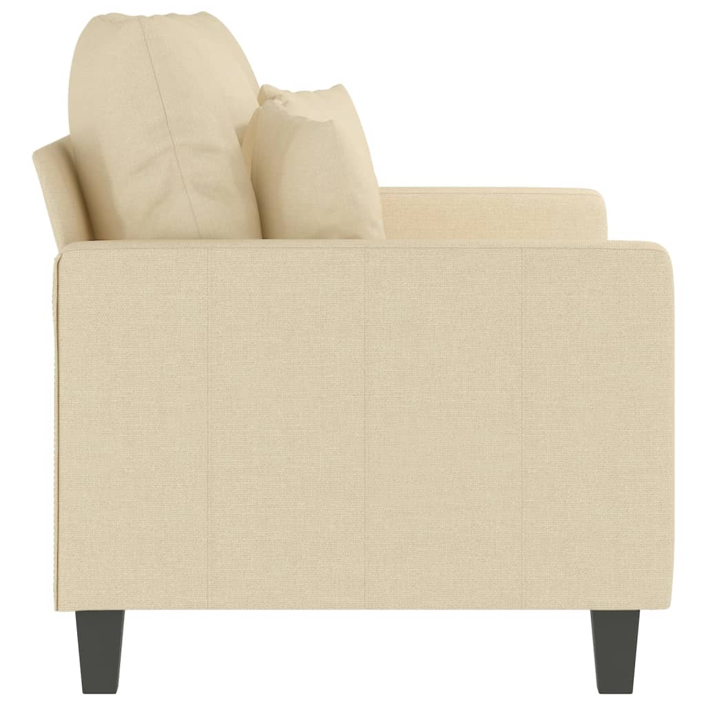 Kétszemélyes krémszínű szövetkanapé 120 cm