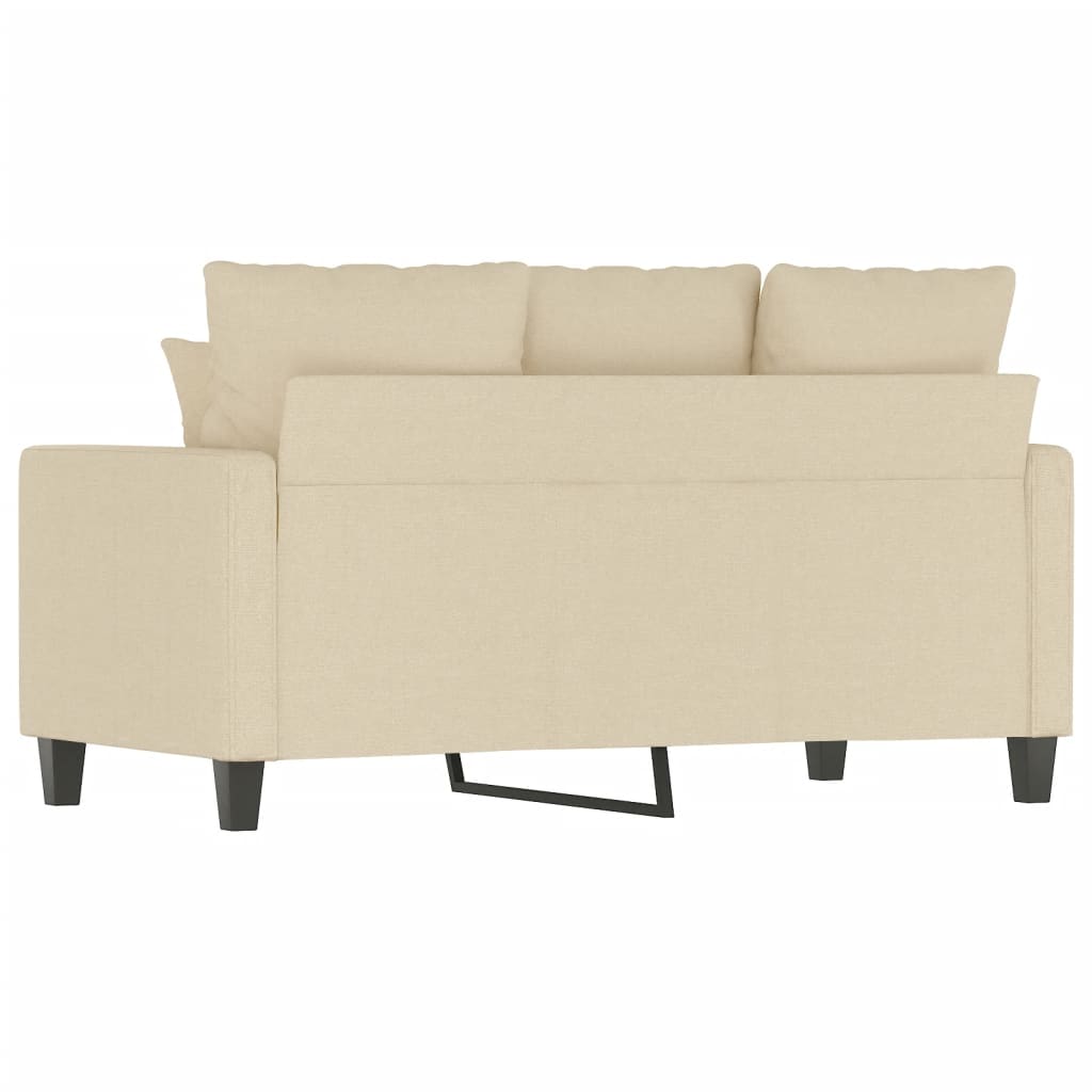 Kétszemélyes krémszínű szövetkanapé 120 cm
