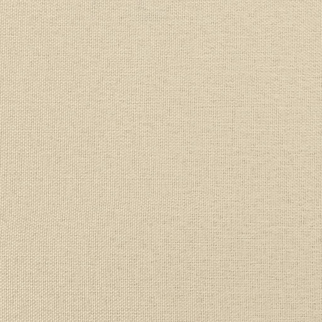 Kétszemélyes krémszínű szövetkanapé 140 cm
