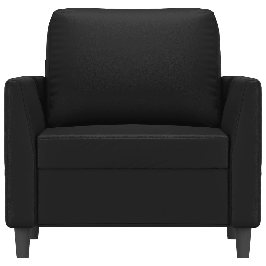Fekete műbőr kanapéfotel 60 cm Fekete műbőr kanapéfotel 60 cm