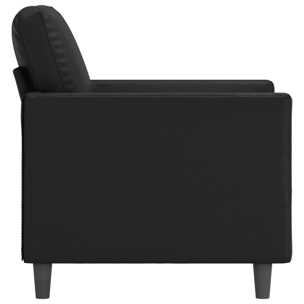 Fekete műbőr kanapéfotel 60 cm Fekete műbőr kanapéfotel 60 cm