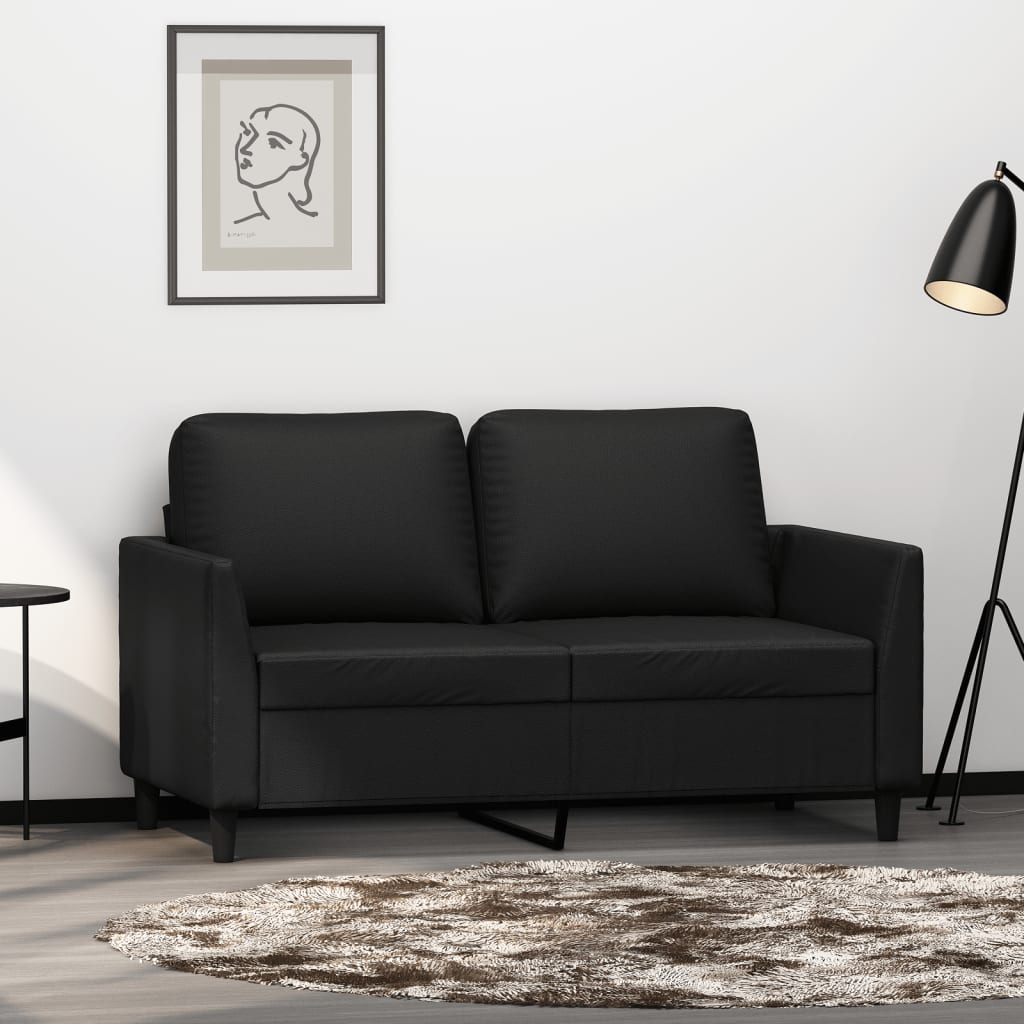 2 személyes fekete műbőr kanapé 120 cm 2 személyes fekete műbőr kanapé 120 cm