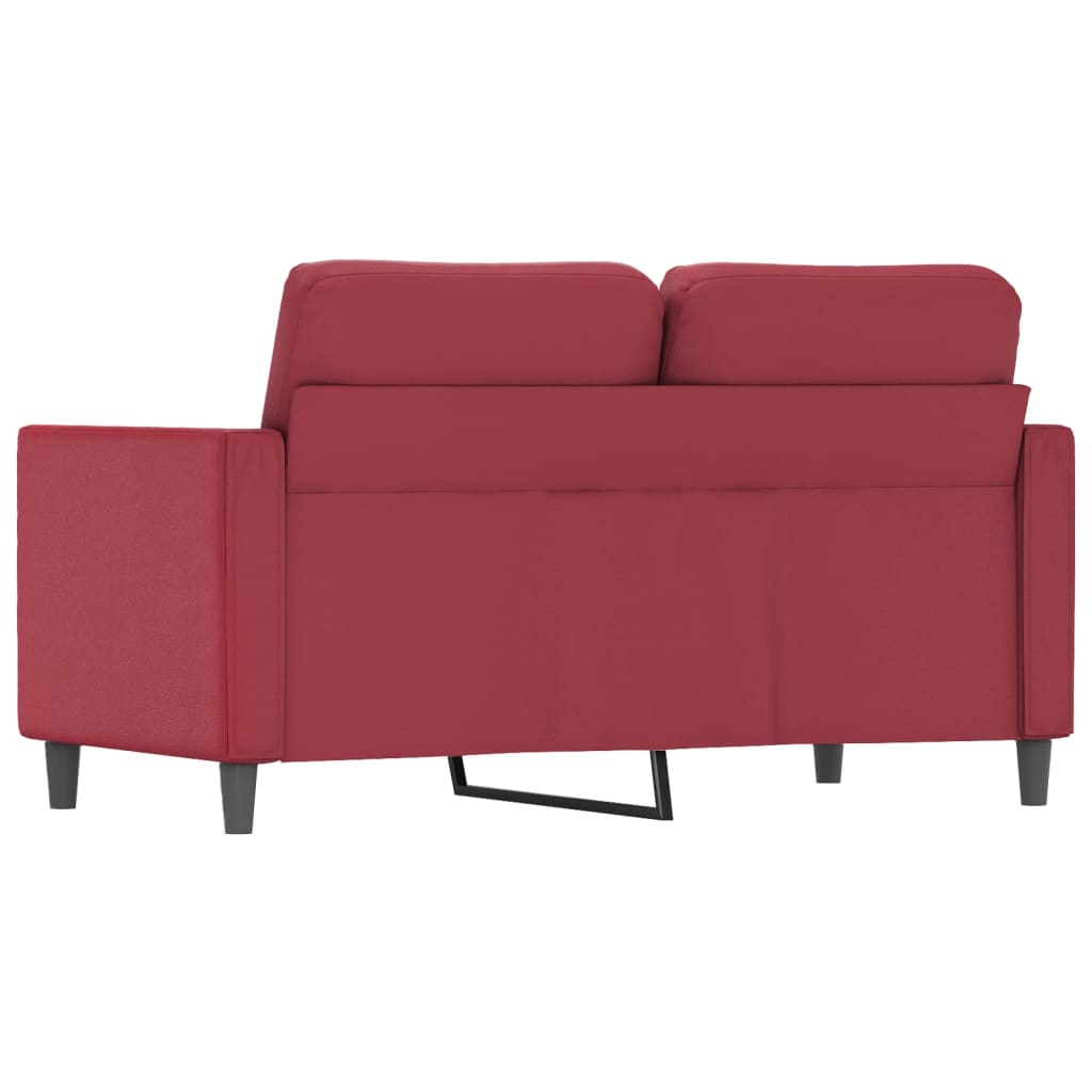 2 személyes bordó műbőr kanapé 120 cm