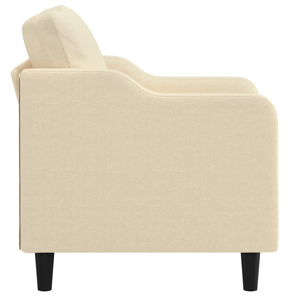 Krémszínű szövet kanapéfotel 60 cm