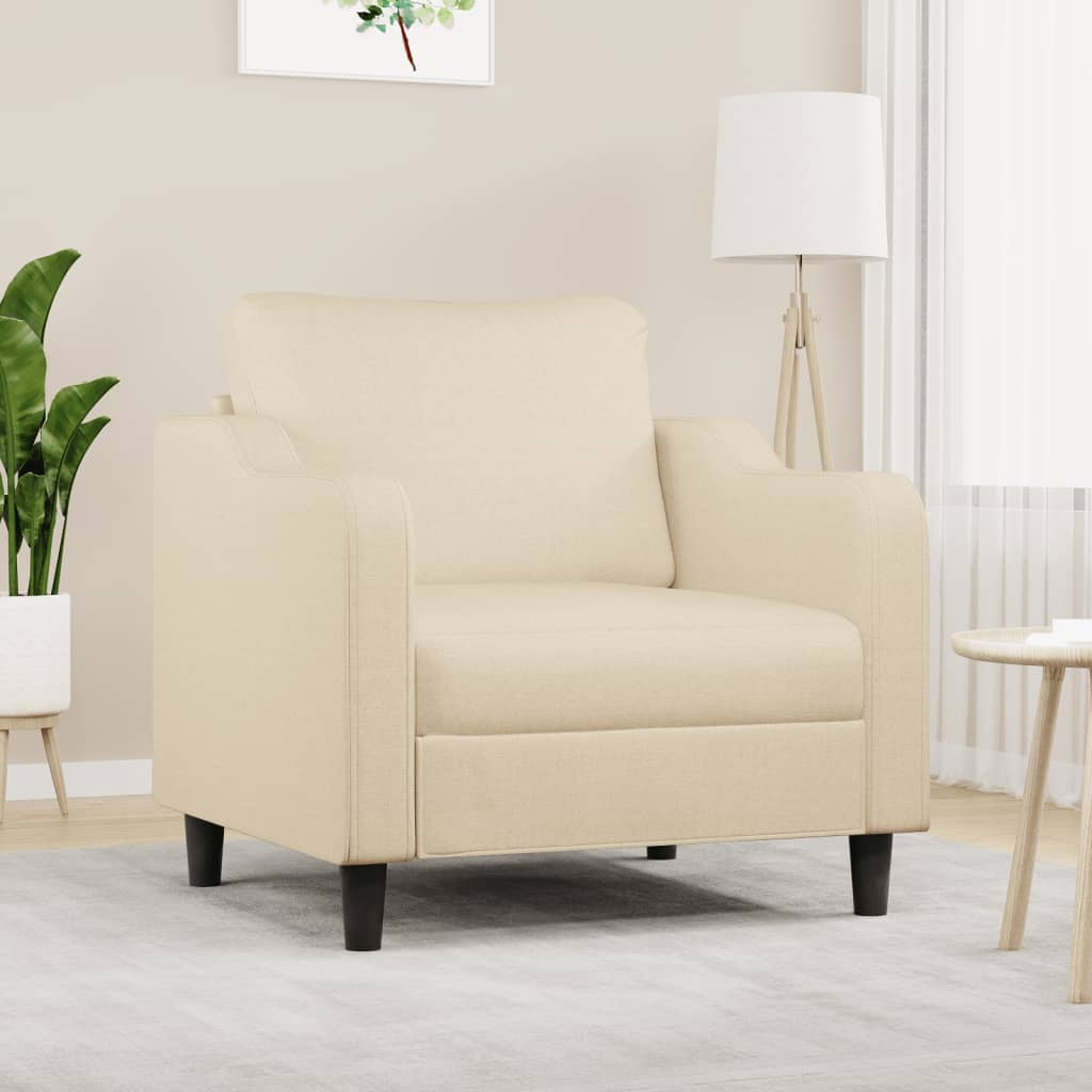 Krémszínű szövet kanapéfotel 60 cm