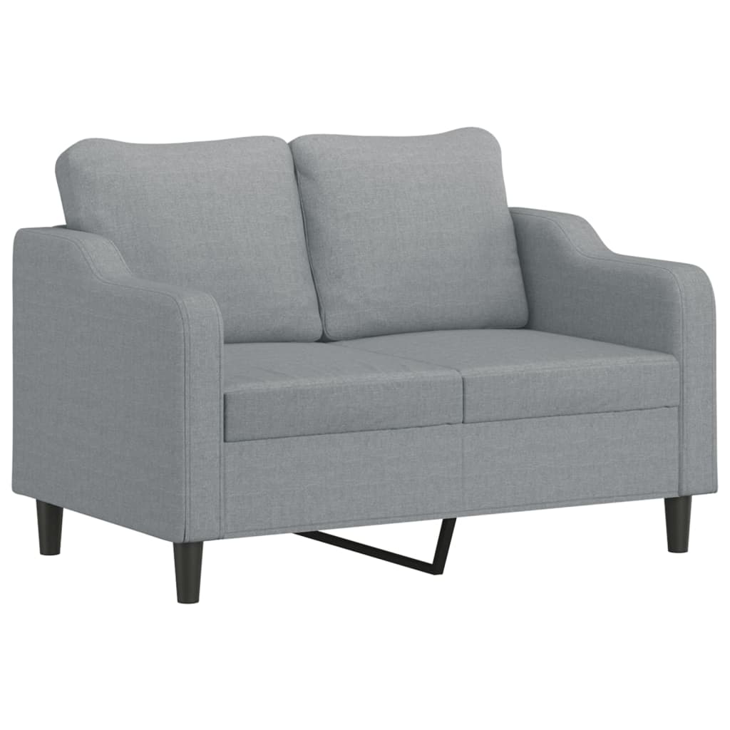 Kétszemélyes világosszürke szövetkanapé 120 cm Kétszemélyes világosszürke szövetkanapé 120 cm