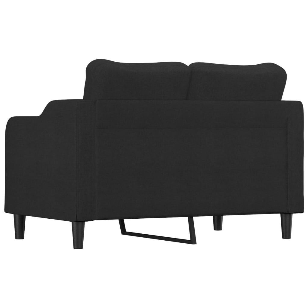 Kétszemélyes fekete szövetkanapé 120 cm Kétszemélyes fekete szövetkanapé 120 cm