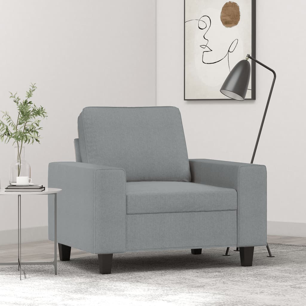 Világosszürke szövet kanapéfotel 60 cm Világosszürke szövet kanapéfotel 60 cm