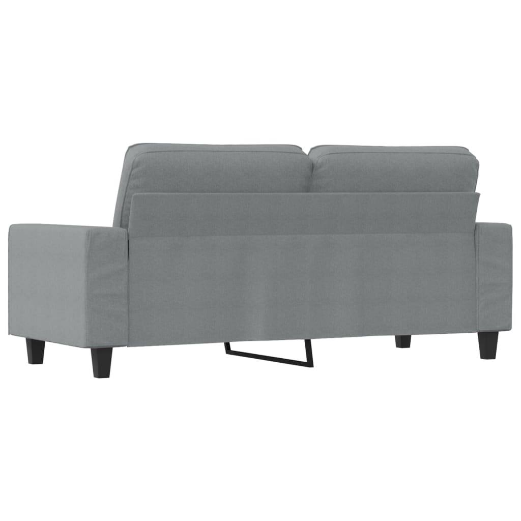 Kétszemélyes világosszürke szövetkanapé 140 cm