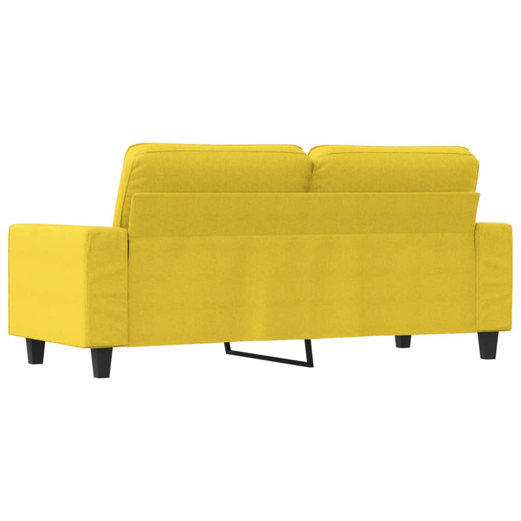 2 személyes világossárga szövet kanapé 140 cm
