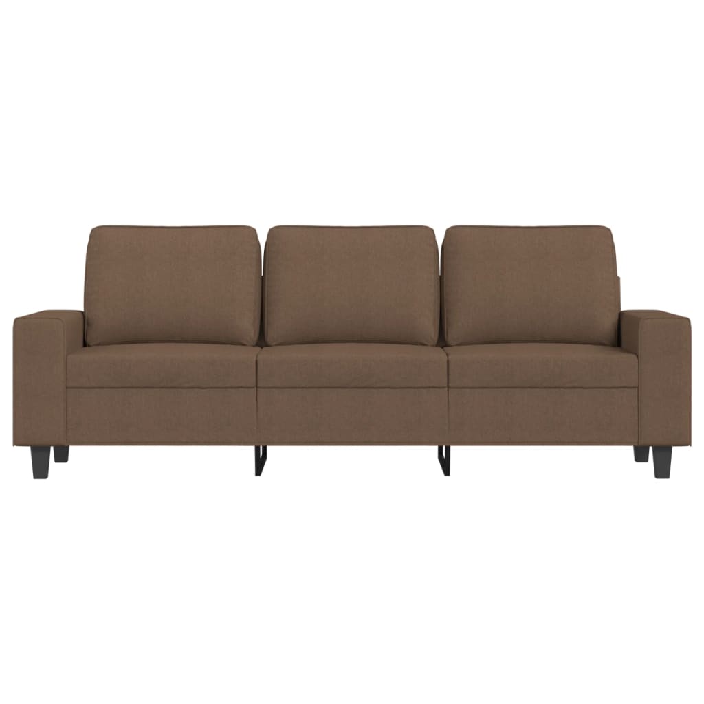 3 személyes barna szövetkanapé 180 cm