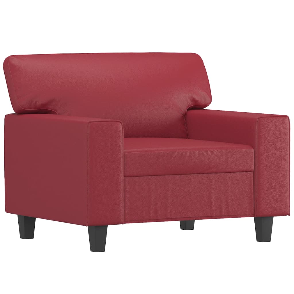 Bordó műbőr kanapéfotel 60 cm