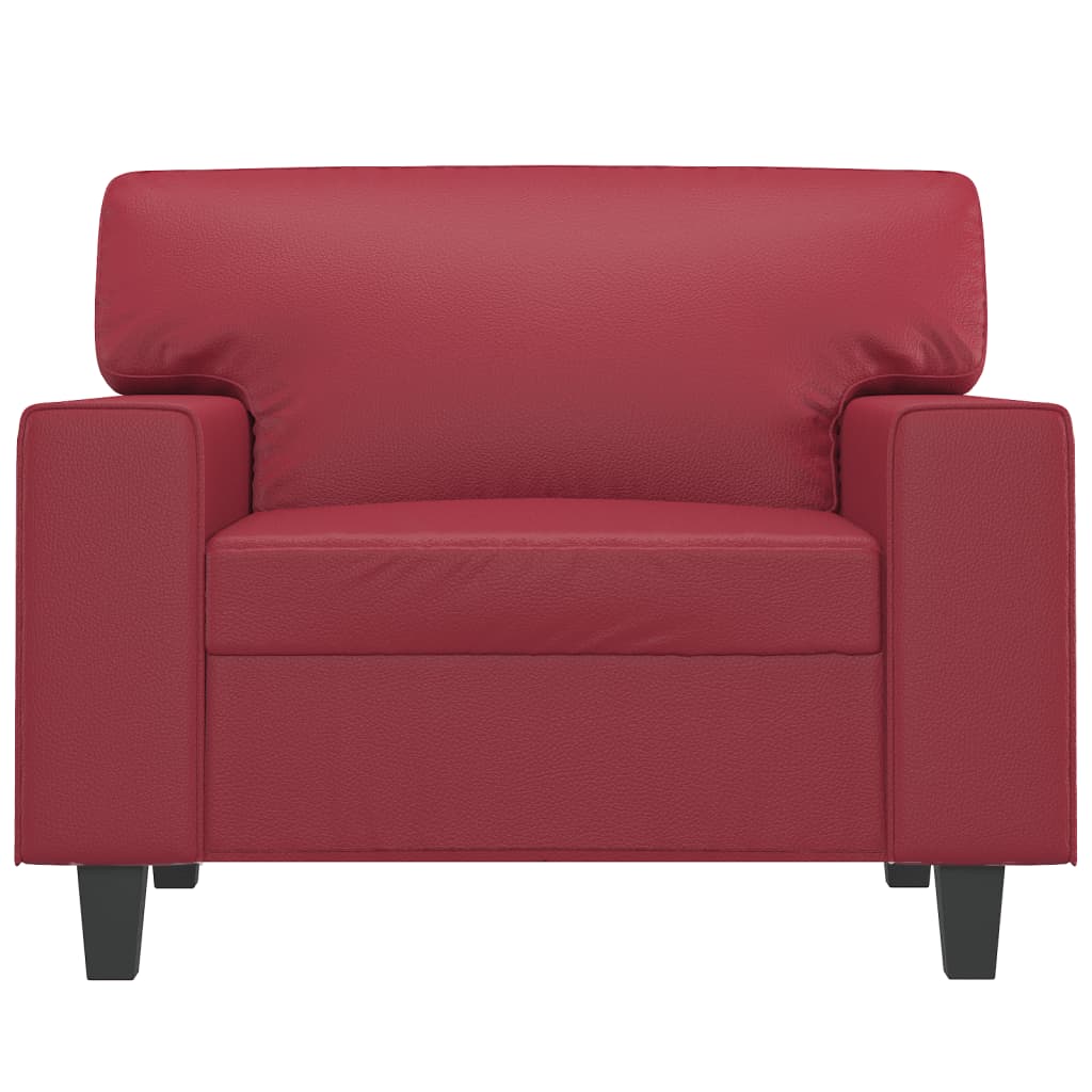 Bordó műbőr kanapéfotel 60 cm
