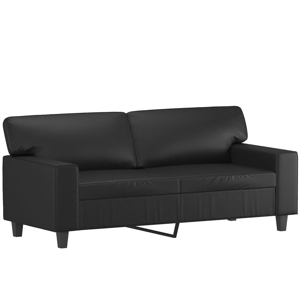 2 személyes fekete műbőr kanapé 140 cm 2 személyes fekete műbőr kanapé 140 cm