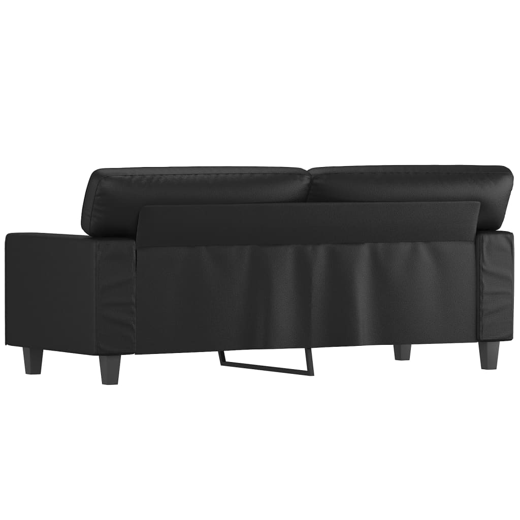 2 személyes fekete műbőr kanapé 140 cm 2 személyes fekete műbőr kanapé 140 cm