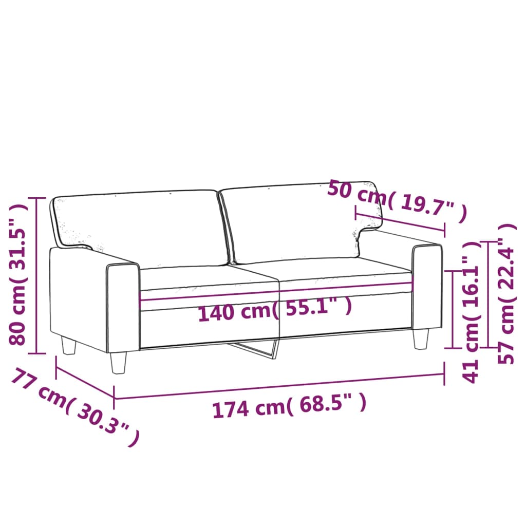 2 személyes bordó színű műbőr kanapé 140 cm