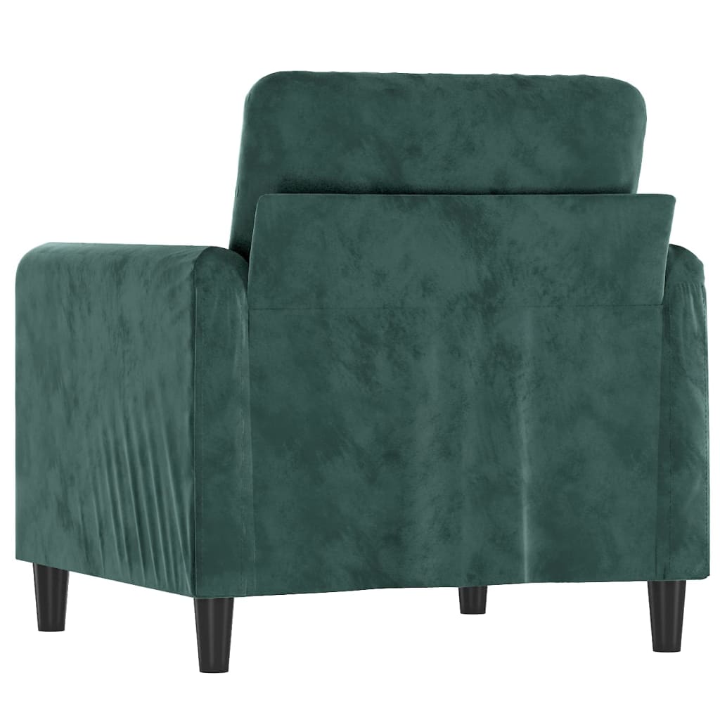 Sötétzöld bársony kanapéfotel 60 cm Sötétzöld bársony kanapéfotel 60 cm