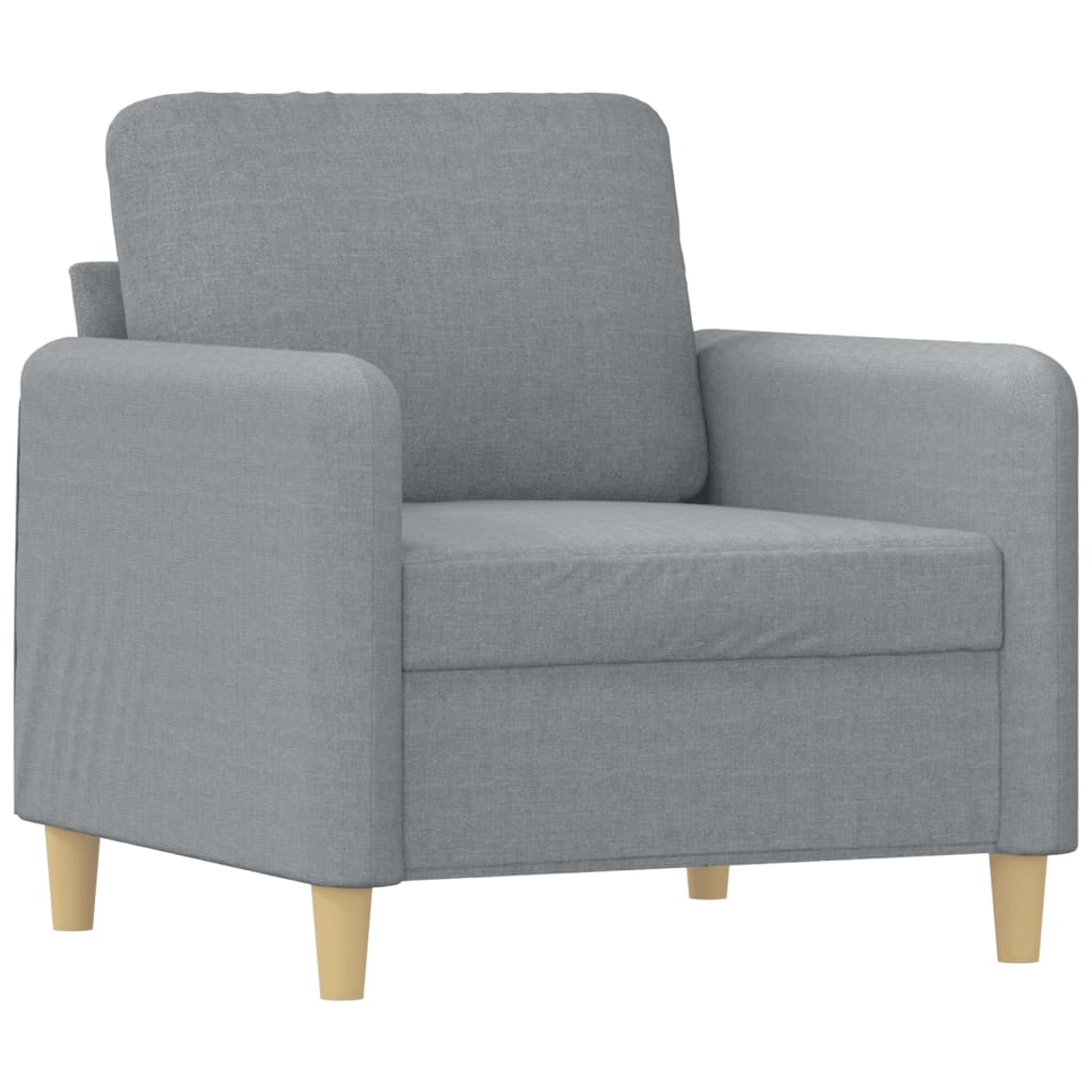 Világosszürke szövet kanapéfotel 60 cm Világosszürke szövet kanapéfotel 60 cm
