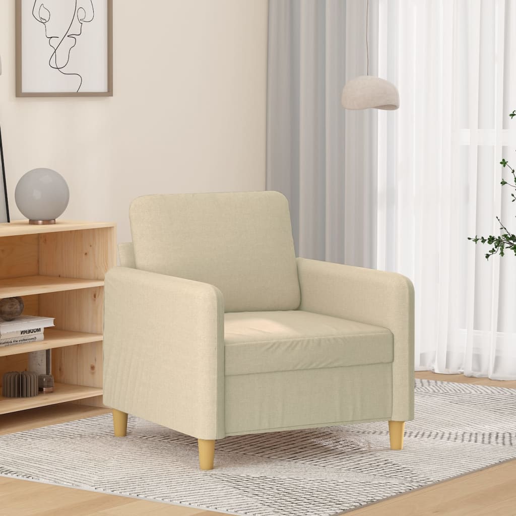 Krémszínű szövet kanapéfotel 60 cm Krémszínű szövet kanapéfotel 60 cm