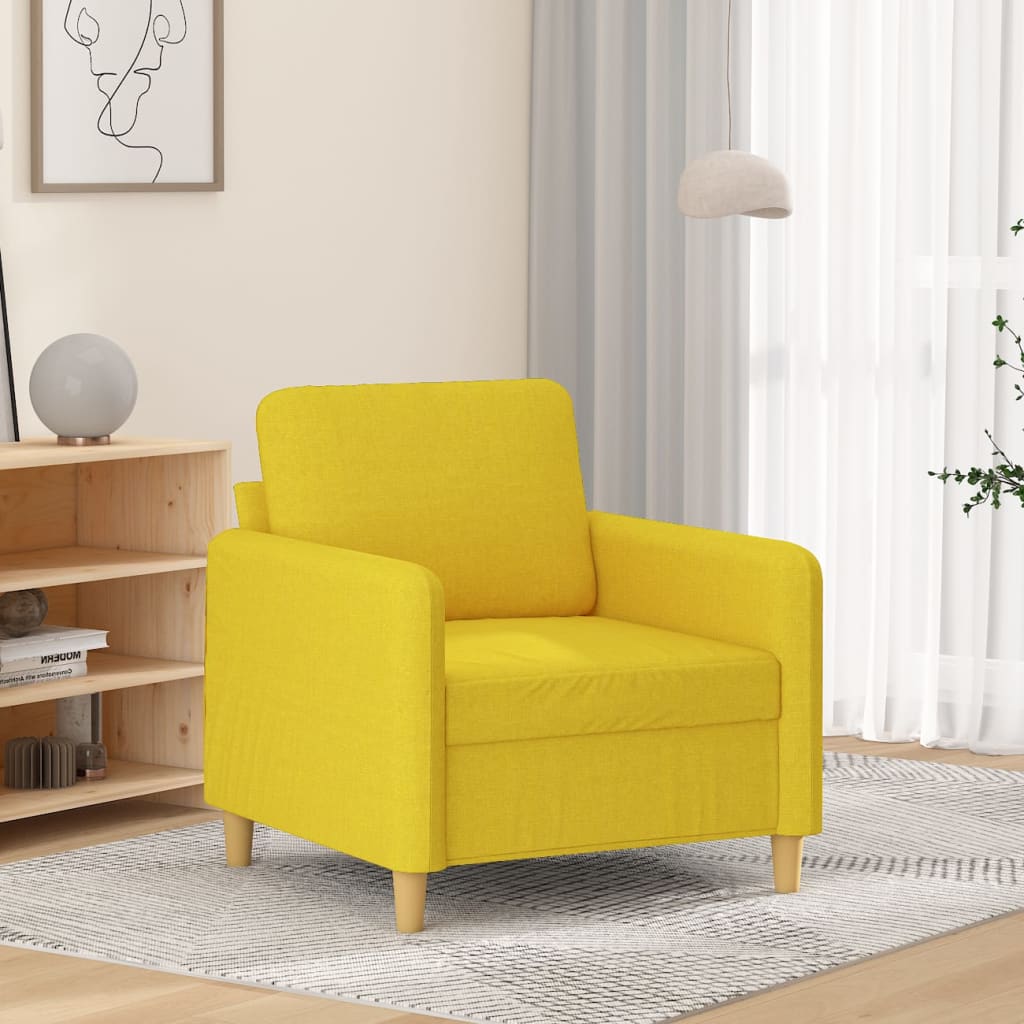 Világossárga szövet kanapéfotel 60 cm Világossárga szövet kanapéfotel 60 cm