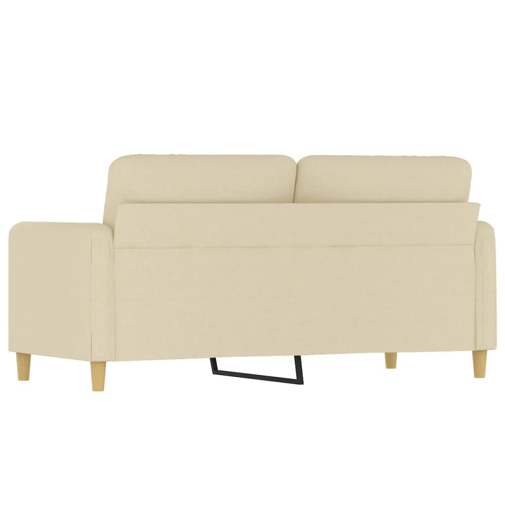 Kétszemélyes krémszínű szövetkanapé 140 cm