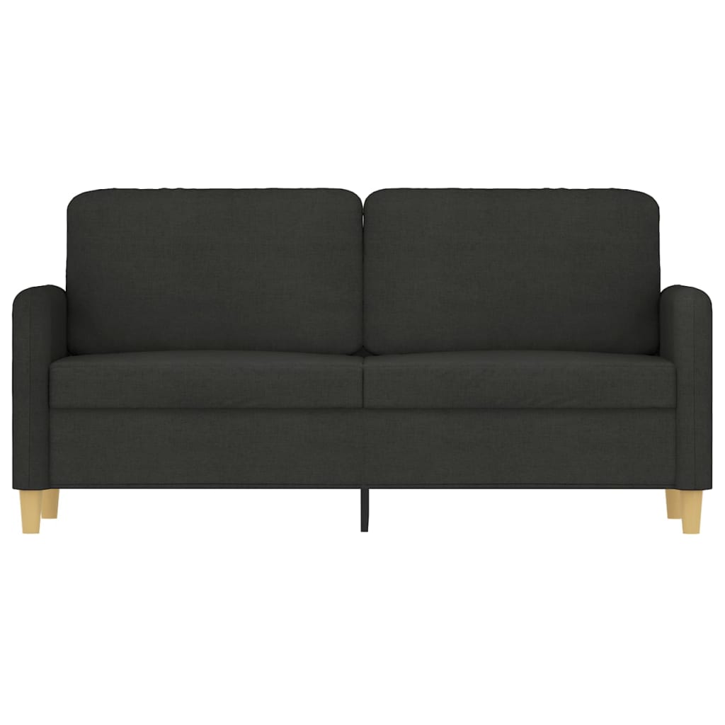 Kétszemélyes fekete szövetkanapé 140 cm Kétszemélyes fekete szövetkanapé 140 cm