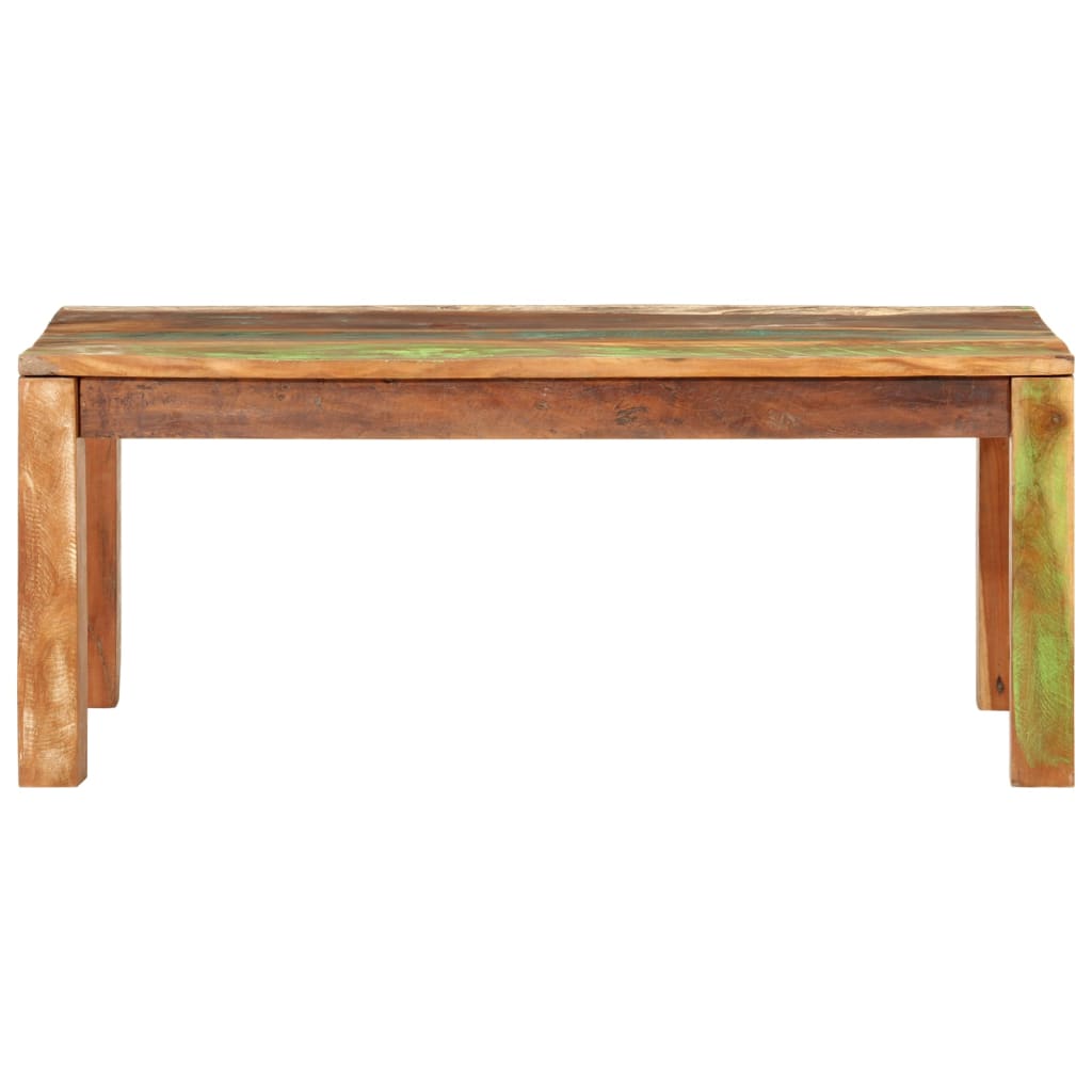 Tömör újrahasznosított fa dohányzóasztal 100 x 55 x 40 cm