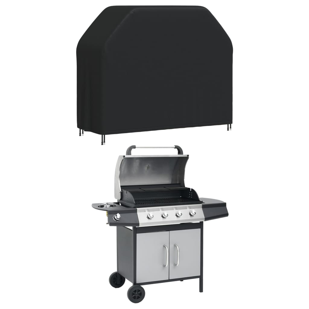 Fekete 420d oxford szövet grillsütőhuzat 140 x 58 x 106 cm