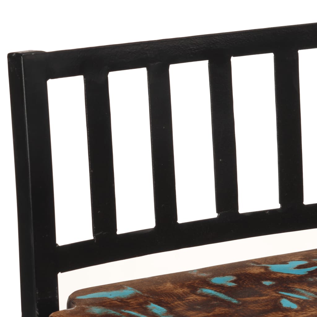 2 db tömör újrahasznosított fa bárszék