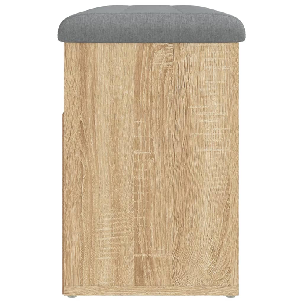 Sonoma tölgy színű szerelt fa cipőtároló pad 82 x 32 x 45,5 cm