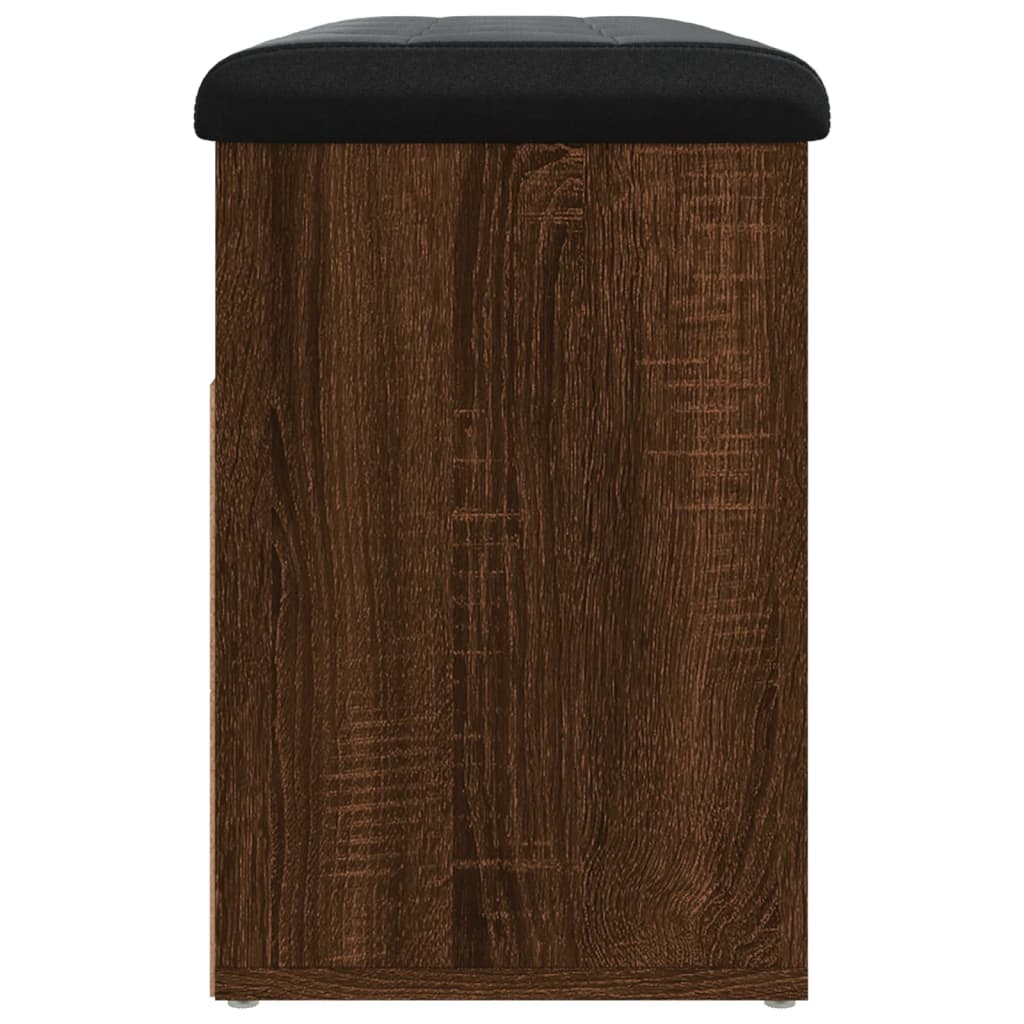 Barna tölgy színű szerelt fa cipőtároló pad 82 x 32 x 45,5 cm Barna tölgy színű szerelt fa cipőtároló pad 82 x 32 x 45,5 cm