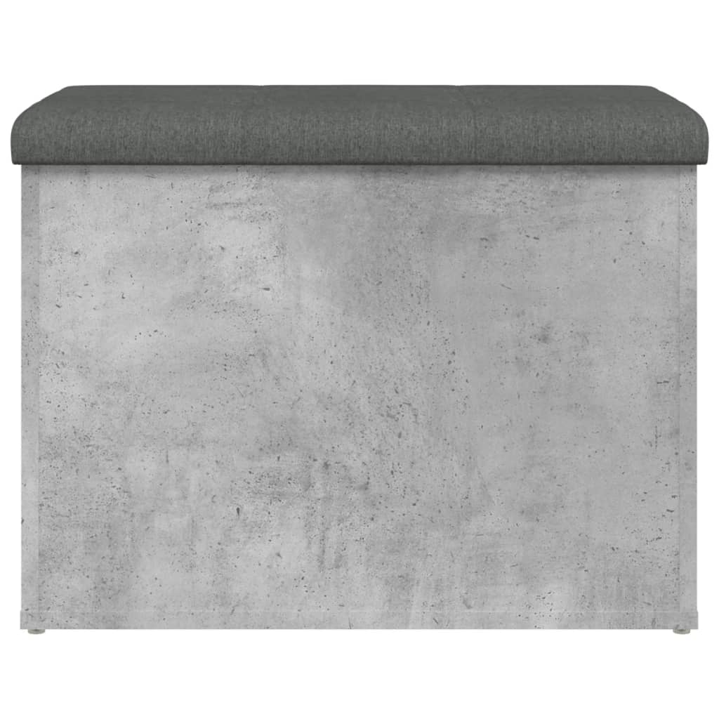 Betonszürke szerelt fa tárolópad 62 x 42 x 45 cm
