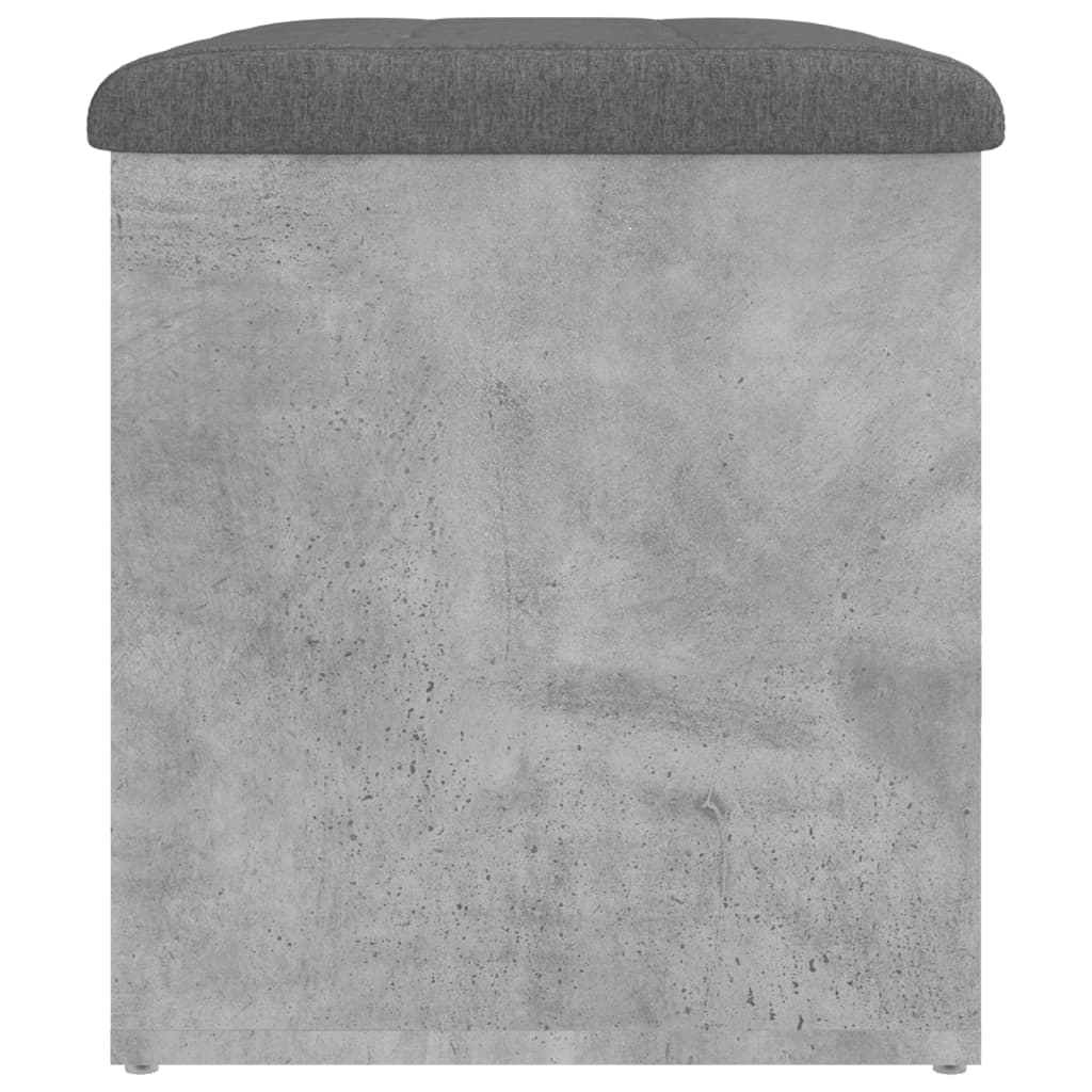 Betonszürke szerelt fa tárolópad 62 x 42 x 45 cm