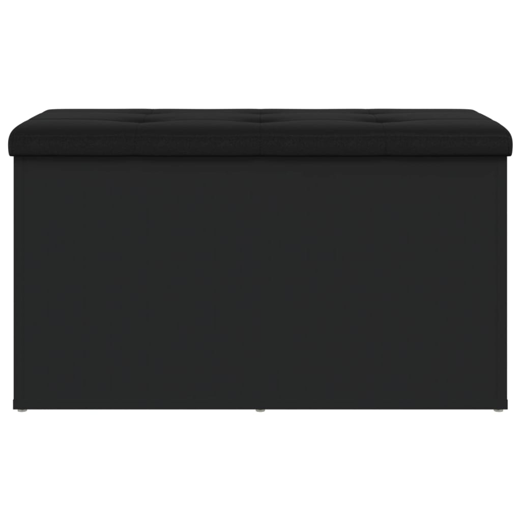 Fekete szerelt fa tárolópad 82 x 42 x 45 cm Fekete szerelt fa tárolópad 82 x 42 x 45 cm