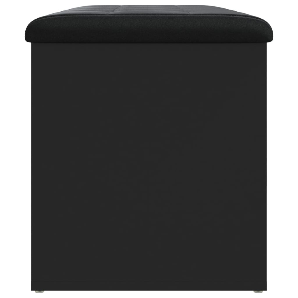 Fekete szerelt fa tárolópad 82 x 42 x 45 cm Fekete szerelt fa tárolópad 82 x 42 x 45 cm