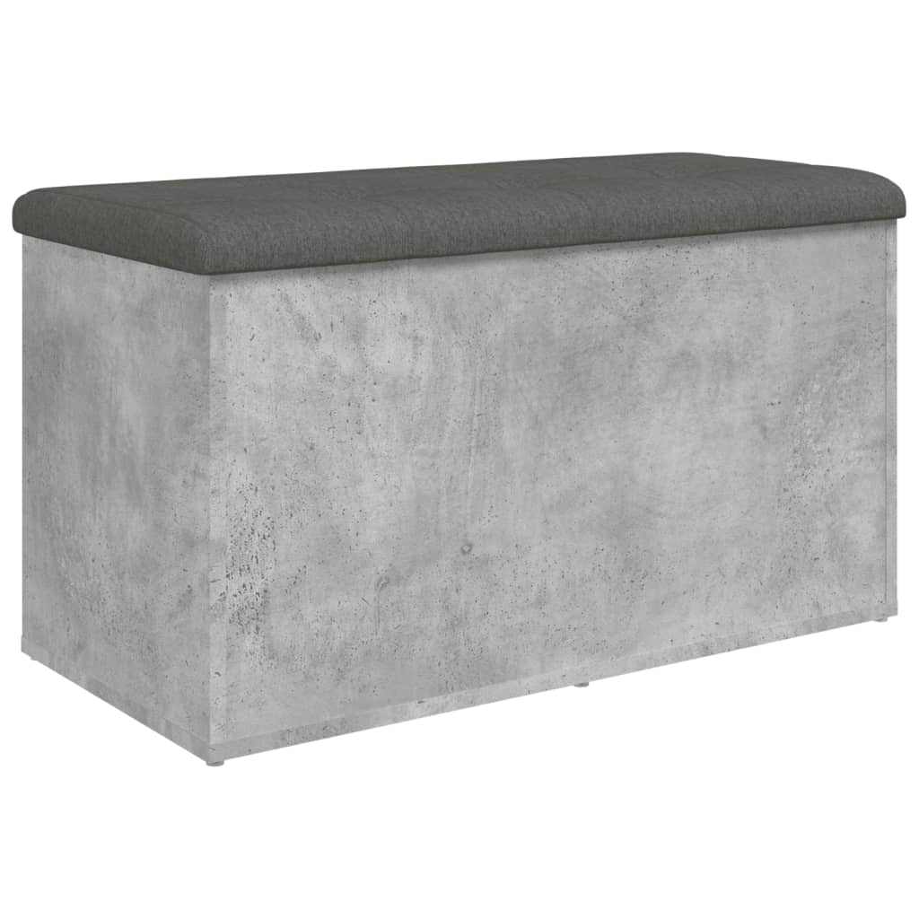 Betonszürke szerelt fa tárolópad 82 x 42 x 45 cm Betonszürke szerelt fa tárolópad 82 x 42 x 45 cm