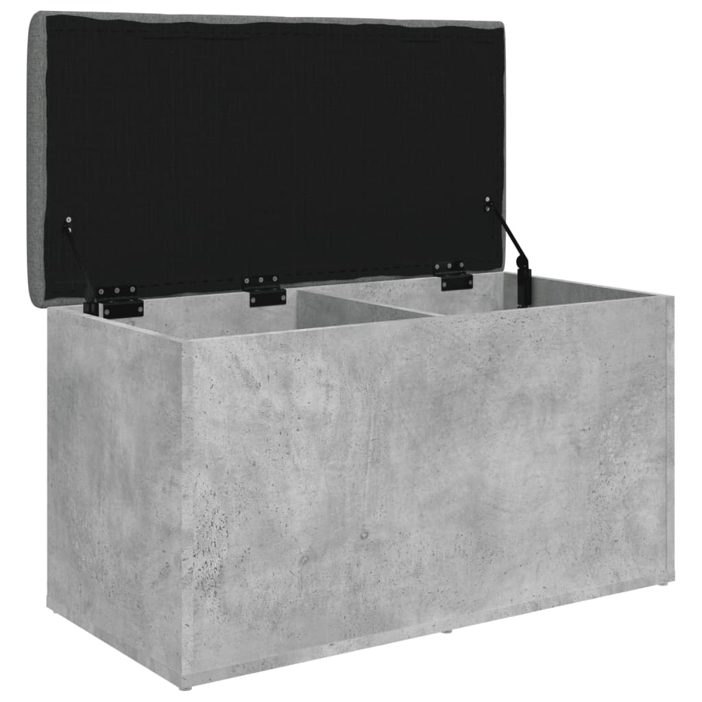 Betonszürke szerelt fa tárolópad 82 x 42 x 45 cm Betonszürke szerelt fa tárolópad 82 x 42 x 45 cm
