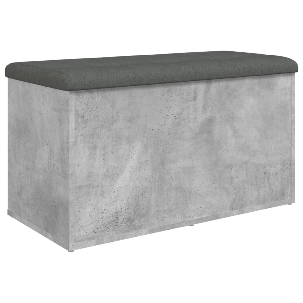 Betonszürke szerelt fa tárolópad 82 x 42 x 45 cm Betonszürke szerelt fa tárolópad 82 x 42 x 45 cm