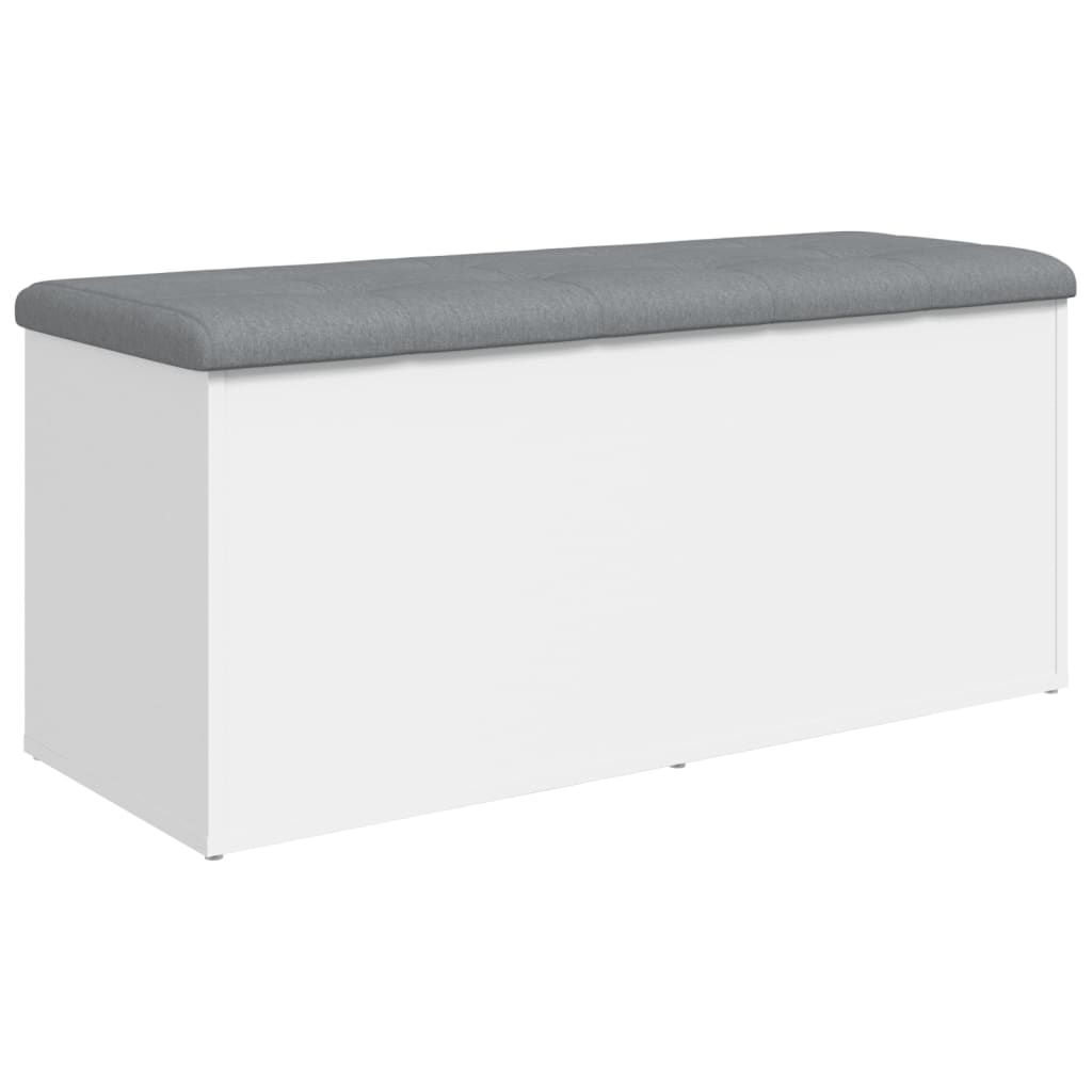 Fehér szerelt fa tárolópad 102 x 42 x 45 cm Fehér szerelt fa tárolópad 102 x 42 x 45 cm