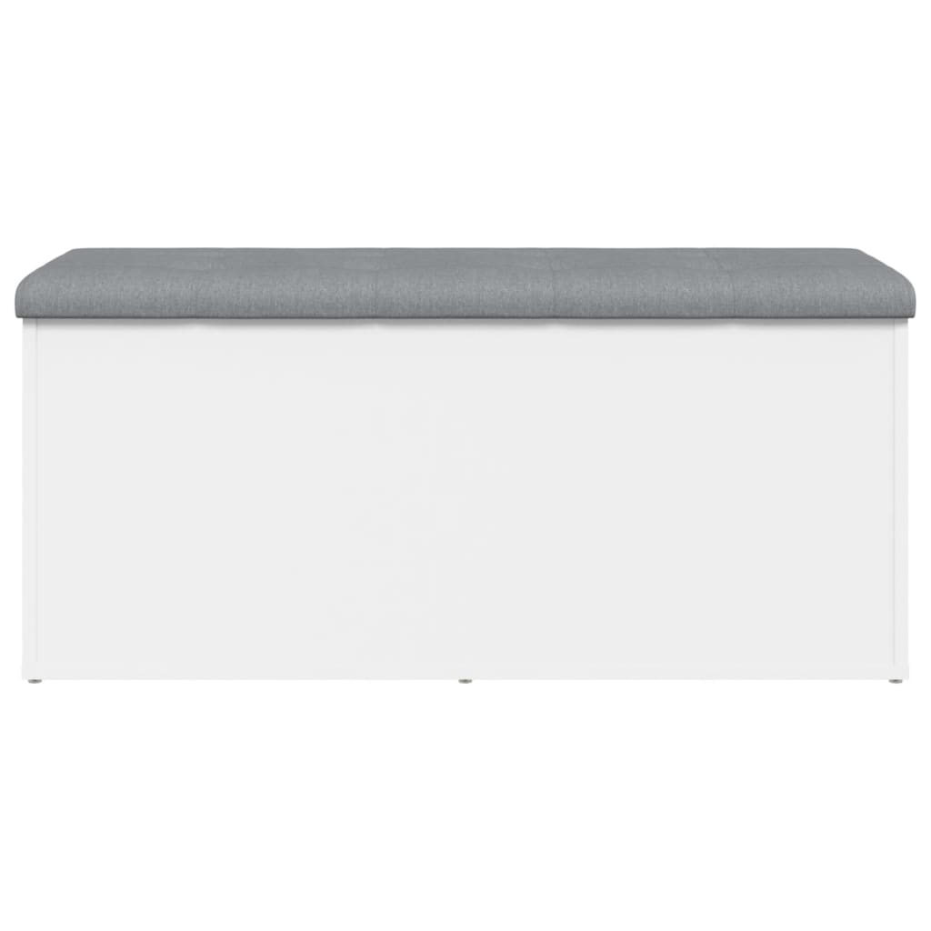 Fehér szerelt fa tárolópad 102 x 42 x 45 cm Fehér szerelt fa tárolópad 102 x 42 x 45 cm