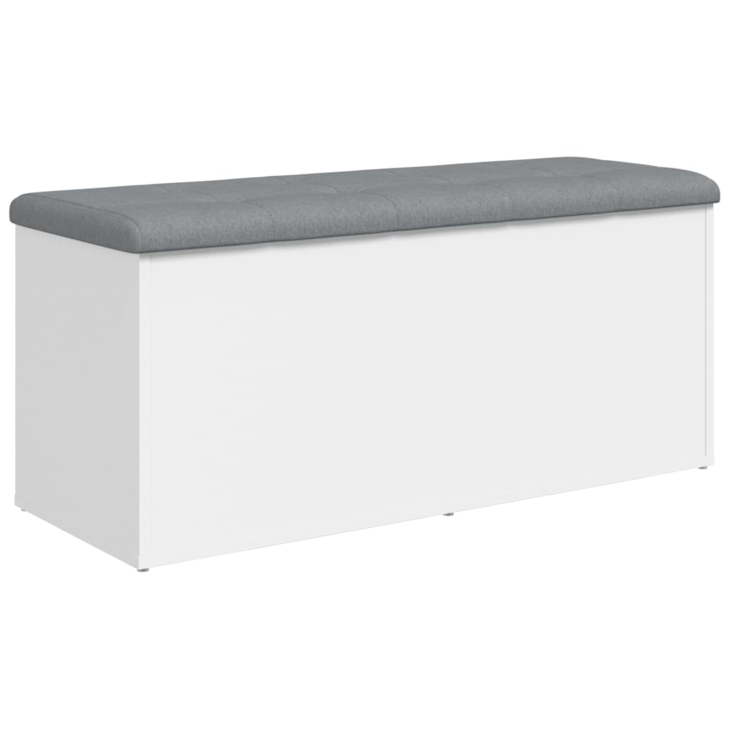 Fehér szerelt fa tárolópad 102 x 42 x 45 cm Fehér szerelt fa tárolópad 102 x 42 x 45 cm
