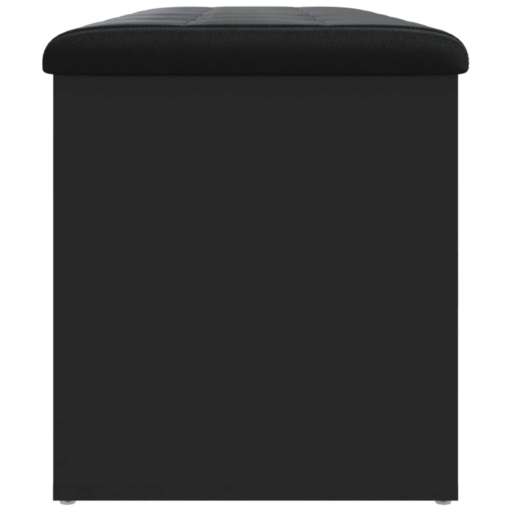 Fekete szerelt fa tárolópad 102 x 42 x 45 cm