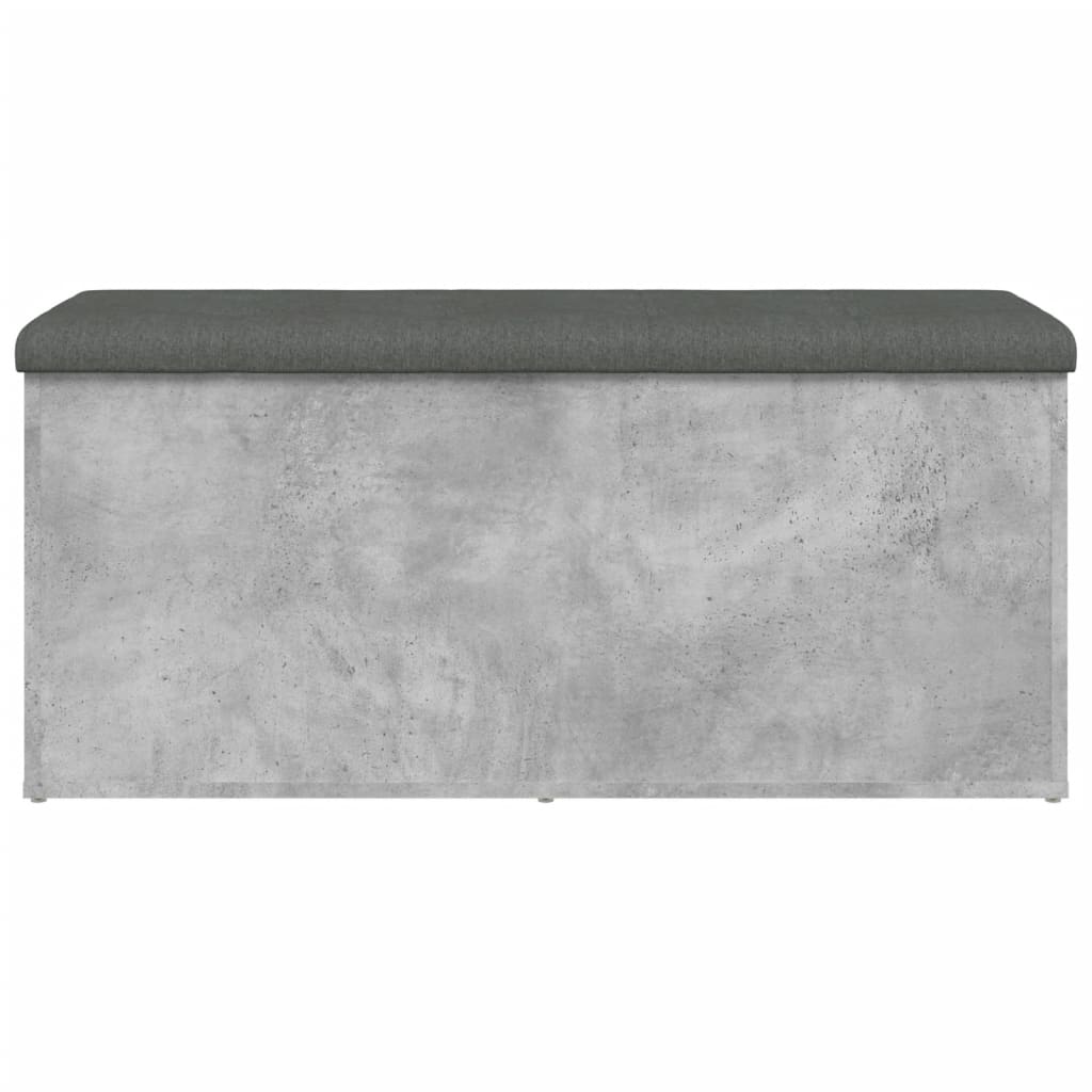 Betonszürke szerelt fa tárolópad 102 x 42 x 45 cm