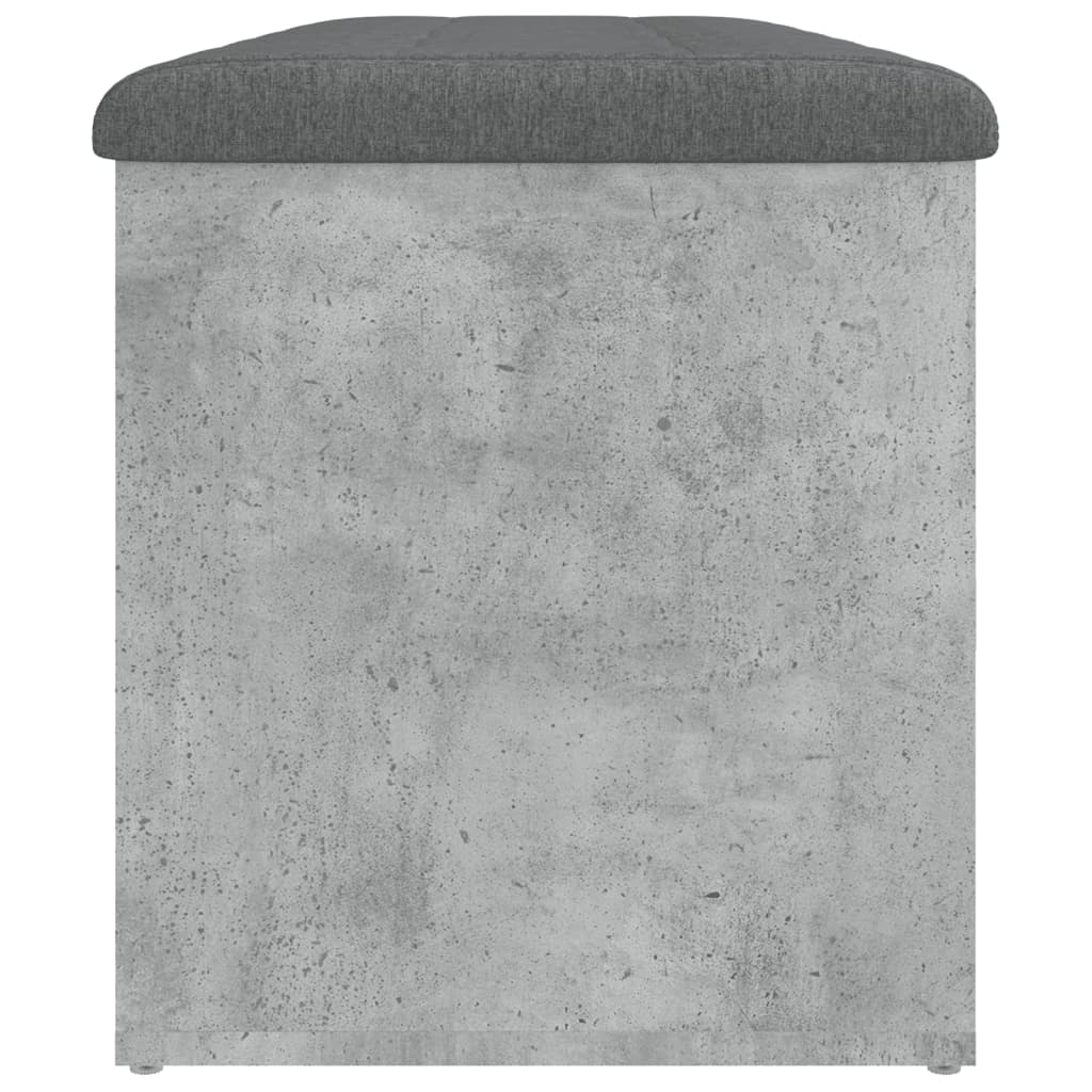 Betonszürke szerelt fa tárolópad 102 x 42 x 45 cm
