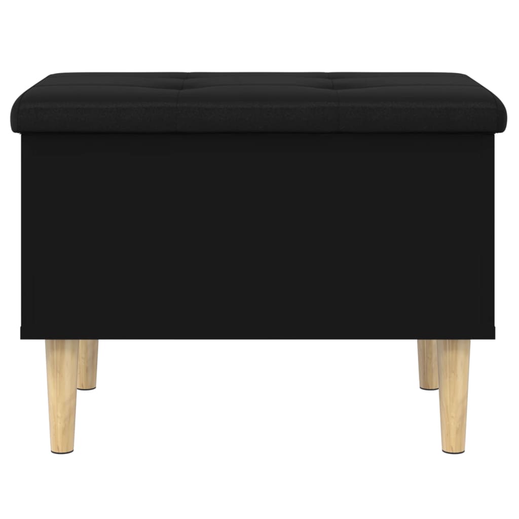 Fekete szerelt fa tárolópad 62x42x46 cm Fekete szerelt fa tárolópad 62x42x46 cm