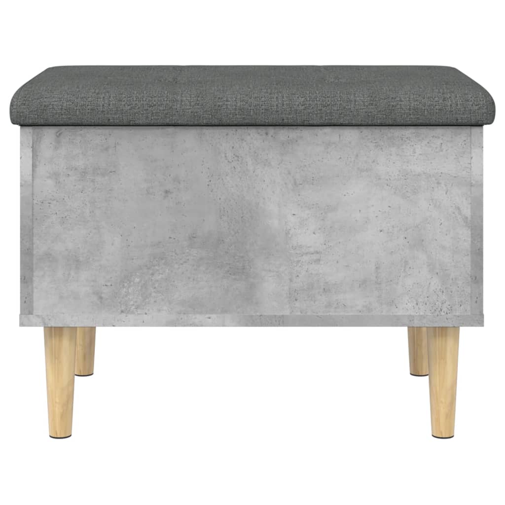 Betonszürke szerelt fa tárolópad 62x42x46 cm